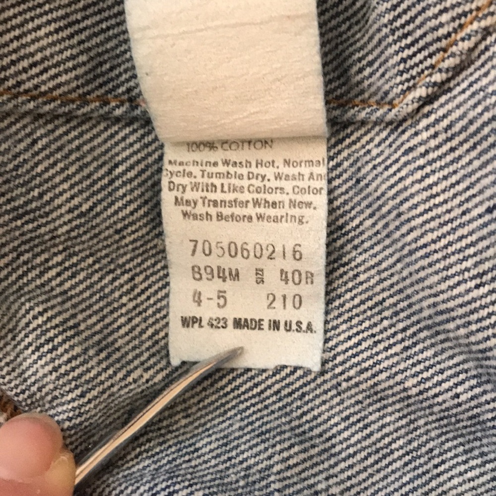 Vintage Levi Strauss Levi’s Blue Denim Trucker Jacket Coat Size M 40 R… - Picture 7 of 16